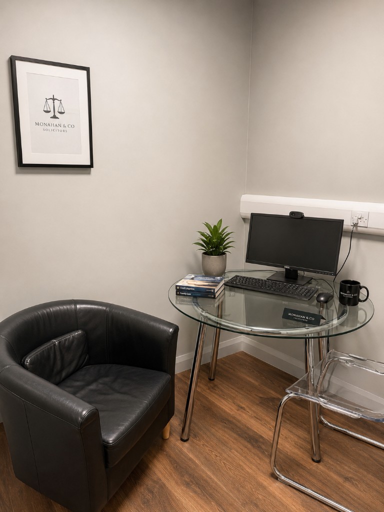 Private consultation room at Monahan Solicitors, Drogheda